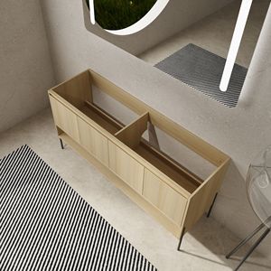 Meuble-lavabo autoportant de 60 pouces avec 4 portes de placard à fermeture amortie, sans lavabo (emballage KD) - Product Image 5