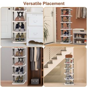 Scarpiera Pieghevole a 6 Livelli, Organizzatore Verticale Salvaspazio per Scarpe, Scarpiera Autoportante Flessibile per Spazi Ristretti - Product Image 5