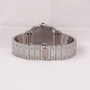 Reloj Automático de Acero Inoxidable con Cristal de Zafiro y Moissanita VVS, Números Romanos, Resistente al Agua, Chapado en Oro/Plata, 41 mm, de Lujo - Product Image 4