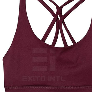 High Quality Breathable Women's Fitness Sports <b>Bra</b> Custom Made Pakistan Spandex/Nylon Light Support Gym Wear - Product Image 5
