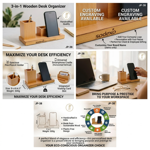 Producto de Oficina Promocional de Madera con Diseño Contemporáneo y Personalizado, con Impresión para Acción de Gracias y Día de San Valentín - Product Image 4