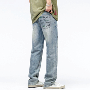 Jeans Elásticos Ajustados Personalizados para Hombre, Pantalones Casuales de Mezclilla Modernos y Versátiles para Hombre - Product Image 4