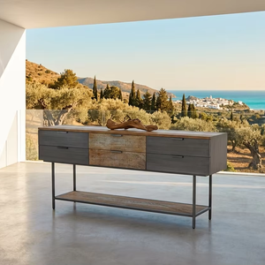 Console en bois Dexter Signature, table d'appoint mince en teck massif avec un design épuré pour un style d'intérieur contemporain - Product Image 2