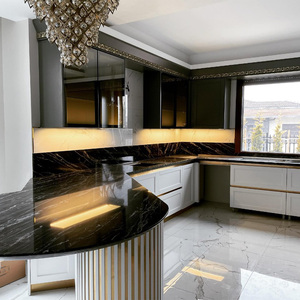 Muebles de Cocina Modernos Berfa, Gabinetes de Madera de Pino Personalizados, Sistema Modular, Encimera de Mármol, Características Multifuncionales para - Product Image 3