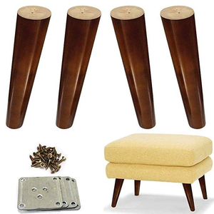 High-End Round Wooden Furniture <b>Legs</b> Solid Wood Natural Finish Replacement Feet <b>for</b> <b>Sofa</b> Cabinet Upgrade furniture accessories - Product Image 1