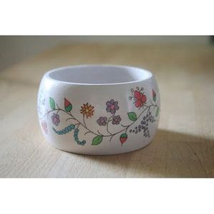 Premium Handcrafted Ethnic <b>Wooden</b> <b>Bangles</b> for Women Crystal Fashion Accessories with Painted Cultural Wear - Product Image 1