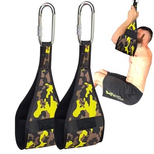 Correas AB - Par de Correas para Ejercicios Abdominales en Casa, para Barra de Tracción, Levantamiento de Piernas Colgante, Equipo de Entrenamiento SixPack, Poliéster/Nailon - Product Image 1