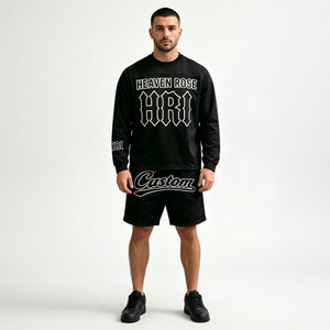 Custom OEM Mesh Long Sleeve Jersey & Shorts Set Oversized Streetwear <b>Athletic</b> Tracksuit Back Graphic Print Wholesale - Product Image 3