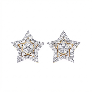 Trendy Unique Fine Women's Jewelry SHRAMAN DIAMOND 10K Gold Plated Rhodium Custom Large Star Bling <b>Charm</b> Diamond Engagement Gift - Product Image 1