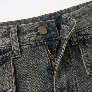Jupes en jean vintage pour femmes, taille haute, en coton, style décontracté estival, couleur personnalisable, vêtement moderne - Product Image 4