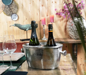 Hielera Portátil de Diseño Premium con Acabado Plateado Metálico, Ecológica, de 5L de Capacidad, con Asa, Accesorios para Bar, Enfriador de Vino - Product Image 4