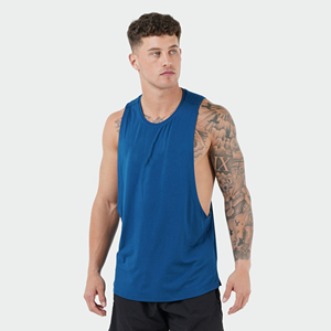 Débardeur de musculation Stinger en Spandex/Coton Écologique Séchage Rapide Doux Respirant Coupe Musculaire Décolleté Profond OEM Marque Privée - Product Image 6