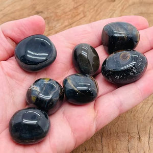 Pierres Roulées en Gros de Pierre Naturelle Œil de Tigre Bleu pour la Décoration - Product Image 1