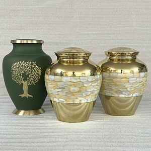 Urnas de Cremación de Nácar Premium para Cenizas Humanas, Urna de Latón con Incrustaciones de Nácar, Urnas de Cenizas de Latón Hechas a Mano de la India - Product Image 3