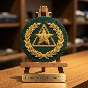 Écusson maçonnique en fil d'or, motif carré, broderie artisanale sur toile verte, qualité supérieure - Product Image 6