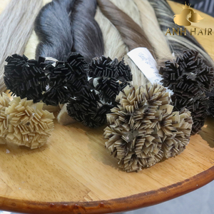 ต่อผมปลายแบน สีบลอนด์แพลตตินั่ม บริการ OEM ผู้ผลิตเวียดนาม ดูเป็นธรรมชาติ ไม่พันกัน ไม่หลุดร่วง ขายดี - Product Image 2