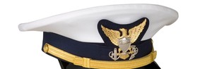 Premium White Crown Ceremonial Dress Cap with Gold Bullion Embroidery, Braided Strap and Black Visor Premium - Product Image 5