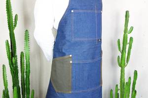 Tablier de barista de luxe en toile, porte-outils multipoches, harnais en cuir réglable, gilet de barman, uniforme pour barbier, café, serveur - Product Image 2
