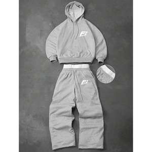 ชุดฮู้ดดี้และกางเกงขายาวผู้ชาย ชุดวอร์มแบบกำหนดเองได้ ยูนิเซ็กซ์ รับผลิตแบบ OEM ขายส่ง แบรนด์ส่วนตัว ชุดลำลอง ผู้ผลิตและจำหน่ายในสหรัฐอเมริกา - Product Image 1