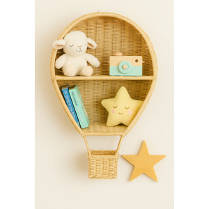 Étagère murale en rotin en forme de montgolfière, décoration de chambre d'enfant, organisateur de rangement tissé à la main, vente en gros d'usine OEM - Product Image 4