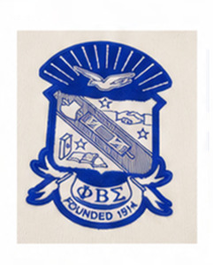 Pull universitaire brodé Phi Beta Sigma, anti-rétrécissement, bleu et blanc, col rond, manches longues, style preppy, hiver - Product Image 4