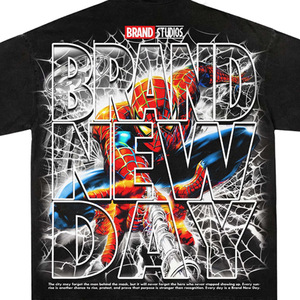 เสื้อยืดผู้ชายลายสไปเดอร์แมน แขนสั้น ทรงปกติ สตรีทแวร์ ผ้าเจอร์ซีย์คอตตอน คอกลม พิมพ์ลาย - Product Image 5