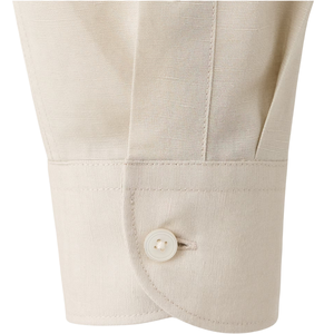 เสื้อเชิ้ตแขนยาวผู้ชายลำลองติดกระดุมสีพื้น ปกคอพับ ทรงหลวม ขายส่ง - Product Image 6