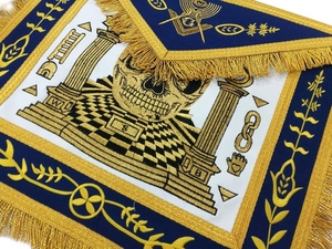 Tablier de Maître Maçon Maçonnique Exclusif avec Broderie Dorée à la Main, Régalia Franc-Maçonnerie Loge Bleue, Fabricant et Fournisseur en Gros Personnalisé - Product Image 6