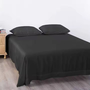 Drap de lit 100% coton lavable, biologique, écologique, 100TC, couleur unie, toutes saisons, respirant, double face, écologique, toutes saisons - Product Image 6