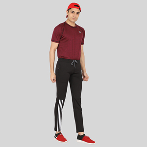 Pantalon de survêtement sport bleu quatre directions avec bande latérale, logo personnalisable, impression HD, délavage coloré, en Spandex/Polyester, séchage rapide, tailles homme M/L/XL - Product Image 5