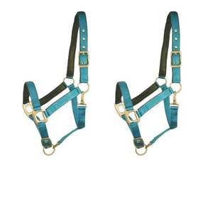 Harnais en cuir noir pour cheval avec boucles et anneaux en laiton pour usage équestre - Product Image 6
