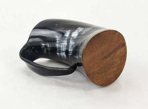 Taza de Cuerno de Búfalo Natural Pulido, Estilo Rústico Moderno, Religiosa, Reutilizable, Artística, Coleccionable, Duradera - Product Image 5