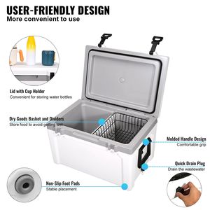 "52 Qt <b>Insulated</b> Hard Cooler 15L Capacity Holds 50 Cans Heavy Duty Ice Retention Portable <b>Lunch</b> <b>Box</b> Camp Ice Chest" - Product Image 6