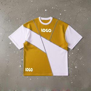 Custom Made T-shirt Men's Short Sleeve Two-<b>Panel</b> Custom T-Shirt 100% Cotton Available in Two Colors - Product Image 4