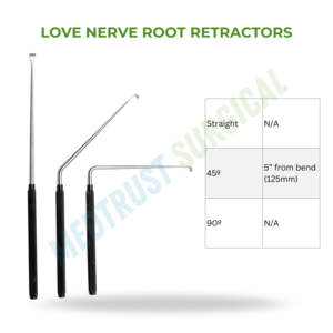 เครื่องมือผ่าตัดกระดูกสันหลัง Love Nerve Root Retractors ขนาด 125 มม. สำหรับการยืดเส้นประสาทบริเวณเอวและคอ - Product Image 2