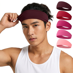 Bandeau de yoga unisexe en polyester et coton, couleur unie, antidérapant, 4,5 cm de large, respirant, fin, tricoté, protection avancée - Product Image 2