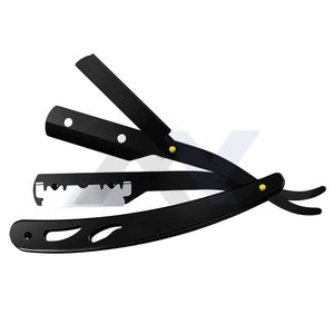 Navaja de Afeitar Profesional para Hombre, Diseño de Múltiples Cuchillas, Negra, Calidad de Barbería, para Salón - Product Image 5