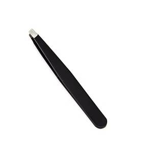 แหนบดึงขนตาสแตนเลสแบบแม่นยำ ปลายเรียบ สีดำ - Product Image 2