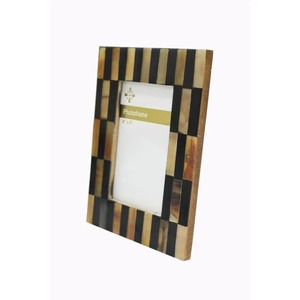Natural Buffalo Horn Photo <b>Frame</b> Rectangle Tabletop Rustic Vertical Durable <b>Frame</b> - Product Image 3