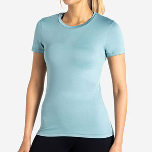 Camiseta Deportiva de Spandex, Compresión, Elástica en 4 Direcciones, Material de Alta Calidad, Cuello Redondo, Anti-Pilling, Top de Yoga - Product Image 1