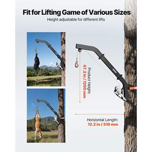 Correa de trinquete para cabrestante Black Deer Hoist, capacidad de carga de 500 lb, accesorio de caza de alta resistencia para montaje en árbol, para desollado en campo - Product Image 4