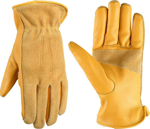 Guantes de Trabajo de Cuero Vacuno con Logotipo Personalizado, Servicio OEM, para Seguridad Laboral, Conducción, Jardinería, Trabajo al Aire Libre - Product Image 1