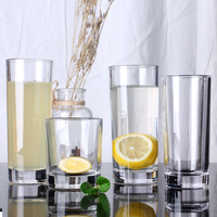 Vente en gros de verres à boisson en verre de haute qualité, à base épaisse, classiques, pour la maison, les restaurants, les bars et les hôtels