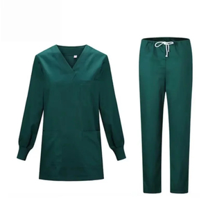 Women's <b>Purple</b> Scrub Set V-Neck Top With Pockets And Drawstring Pants Hospital Uniforms For Nurses And Doctors - Product Image 4