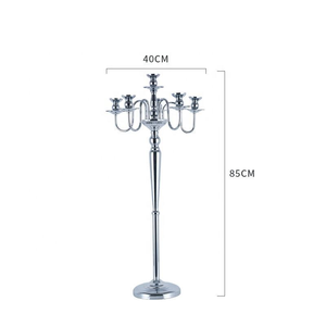 Candélabre en fer de 33 pouces de haut à 5 bras, centre de table en métal pour allée de mariage, idéal pour les cérémonies et les réceptions - Product Image 3