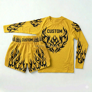 Conjunto de Shorts y Rashguard de Muay Thai con Impresión Personalizada, Venta al Por Mayor, Ropa Deportiva de MMA y Boxeo, Proveedor ODM - Product Image 6