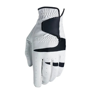 Guantes de Golf de Alta Calidad Premium, de Cuero Genuino, Antideslizantes, Transpirables, Unisex, para Mano Derecha, Blancos y Negros - Product Image 6
