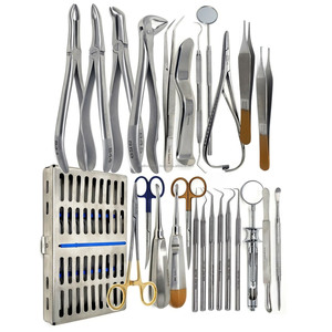 Kit de 26 Piezas de Alta Calidad para Cirugía Oral, Pinzas de Extracción y Elevadores, Instrumentos Dentales de Acero Alemán, Proveedor Mayorista OEM ODM CE - Product Image 2