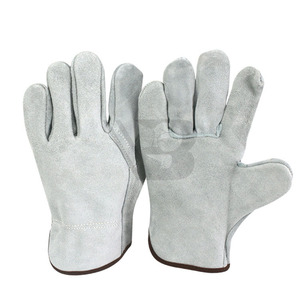 Long-sleeved Genuine Leather Heat Resistant Hand Work Safety Welder Cow Split Leather Heavy Duty Welding <b>Gloves</b> - Product Image 4