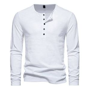T-shirt à boutons élégant à col rond pour hommes et femmes T-shirt décontracté confortable et tendance avec tissu tricoté à manches longues - Product Image 1
